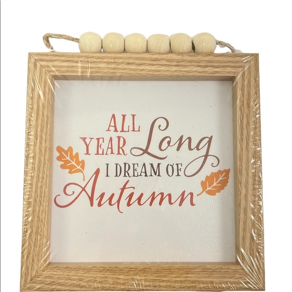 Beige plaid fabric stuffed pumpkin decor set of 2 with picture fall decoration - Picture 2 of 8